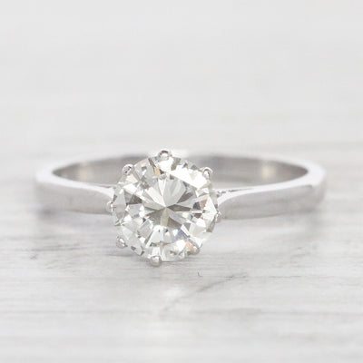 Vintage 1 Carat Brilliant Cut Diamond Solitaire