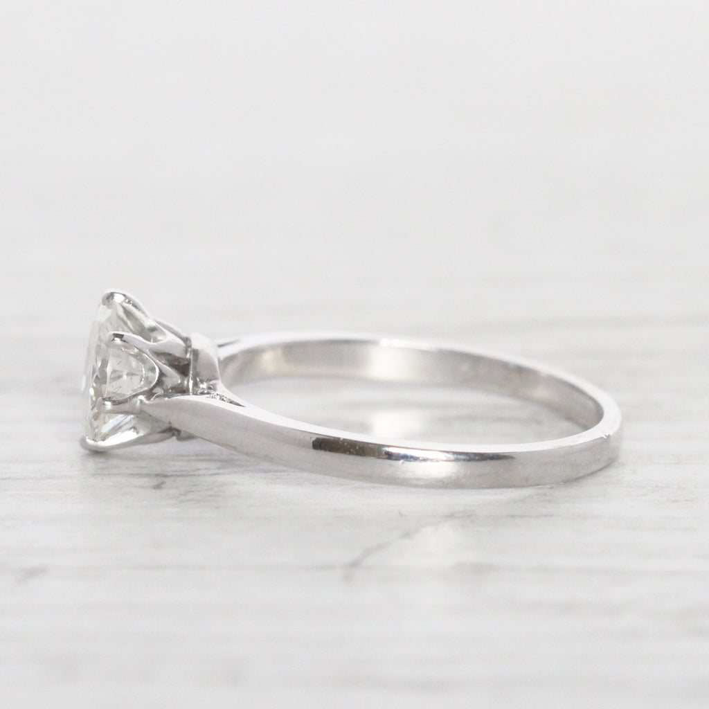 Vintage 1 Carat Brilliant Cut Diamond Solitaire