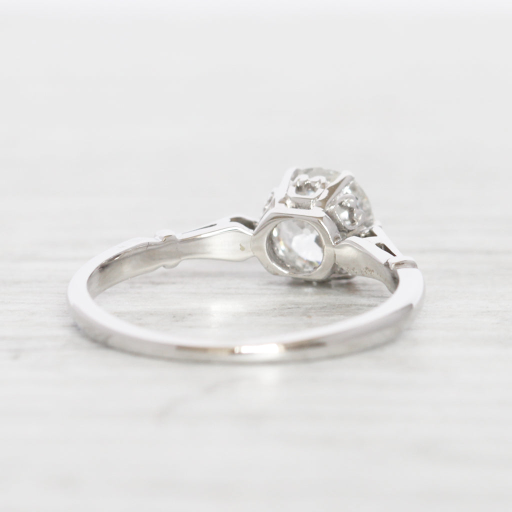 Art Deco 1.02 Carat Old European Cut Diamond Solitaire