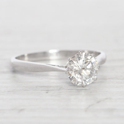 Vintage 1.20 Carat Brilliant Cut Diamond Solitaire